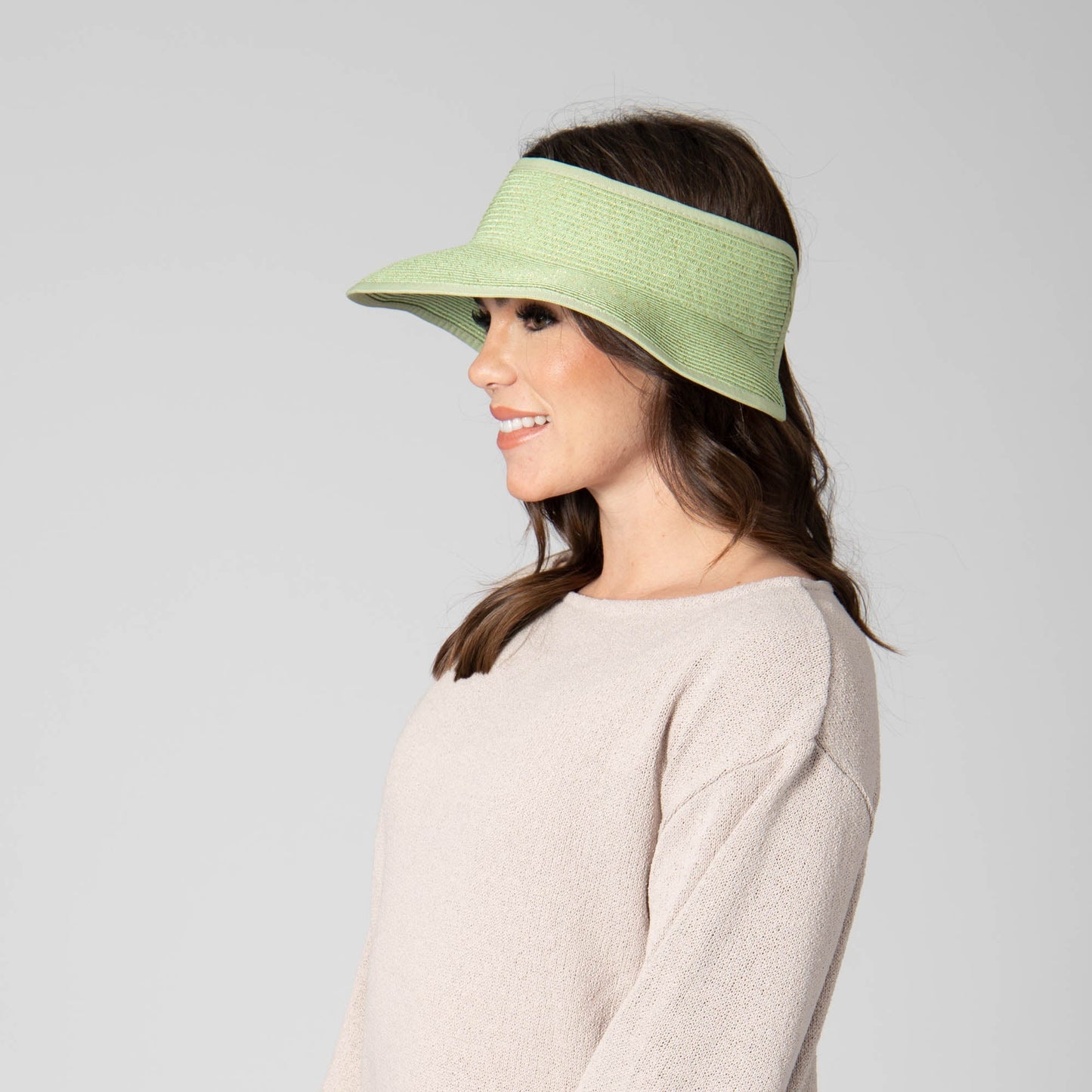 Shimmer - Ultrabraid Mini Roll Up Visor W/ Gold Lurex