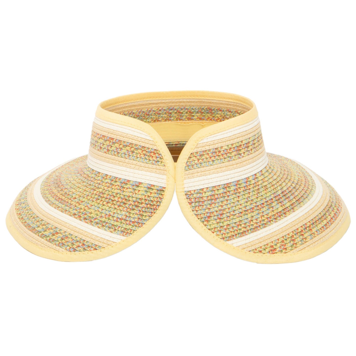 Women's Neutral Colored Ultrabraided Large Brim Packable Visor (UBV2004)