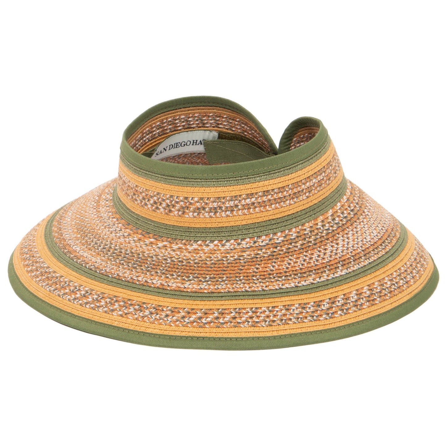 Women's Neutral Colored Ultrabraided Large Brim Packable Visor (UBV2004)
