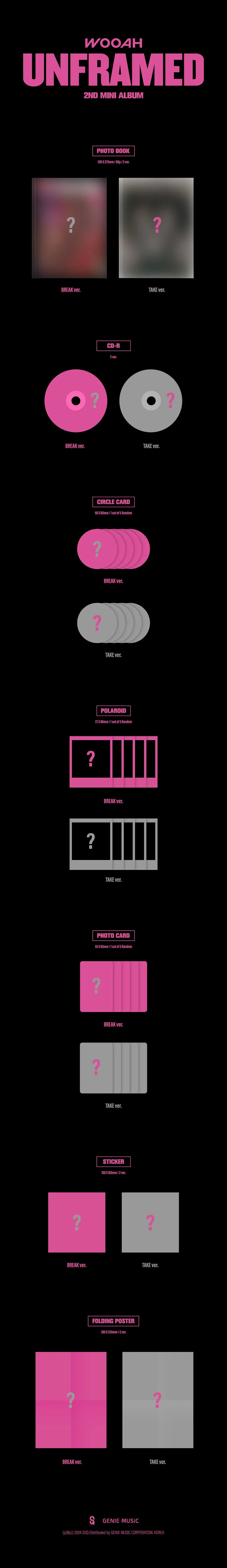 Wooah 2nd Mini Album - Unframed (Random)
