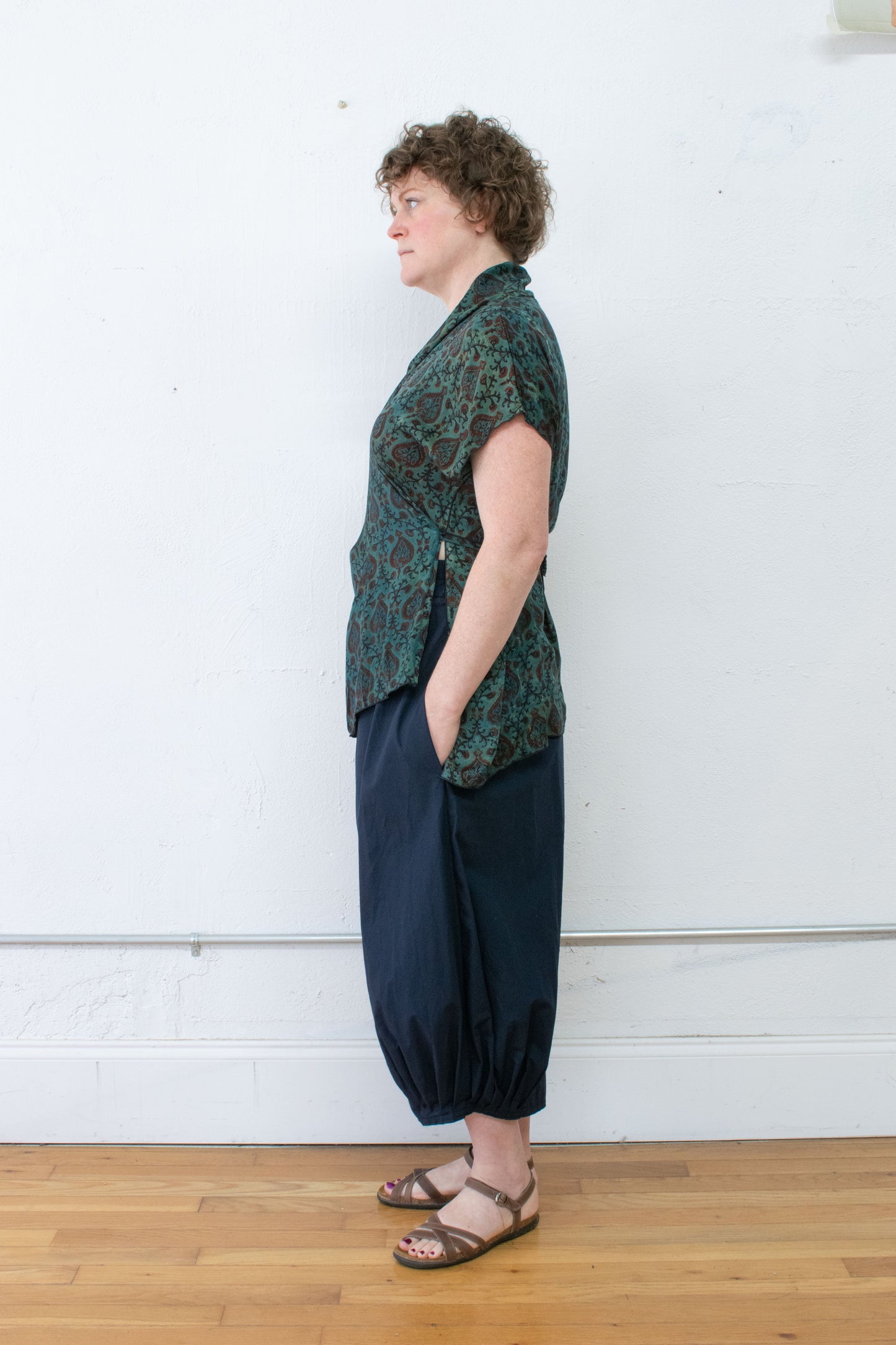 Ajrakh Zero-Waste Modal & Silk Uno Wrap Top