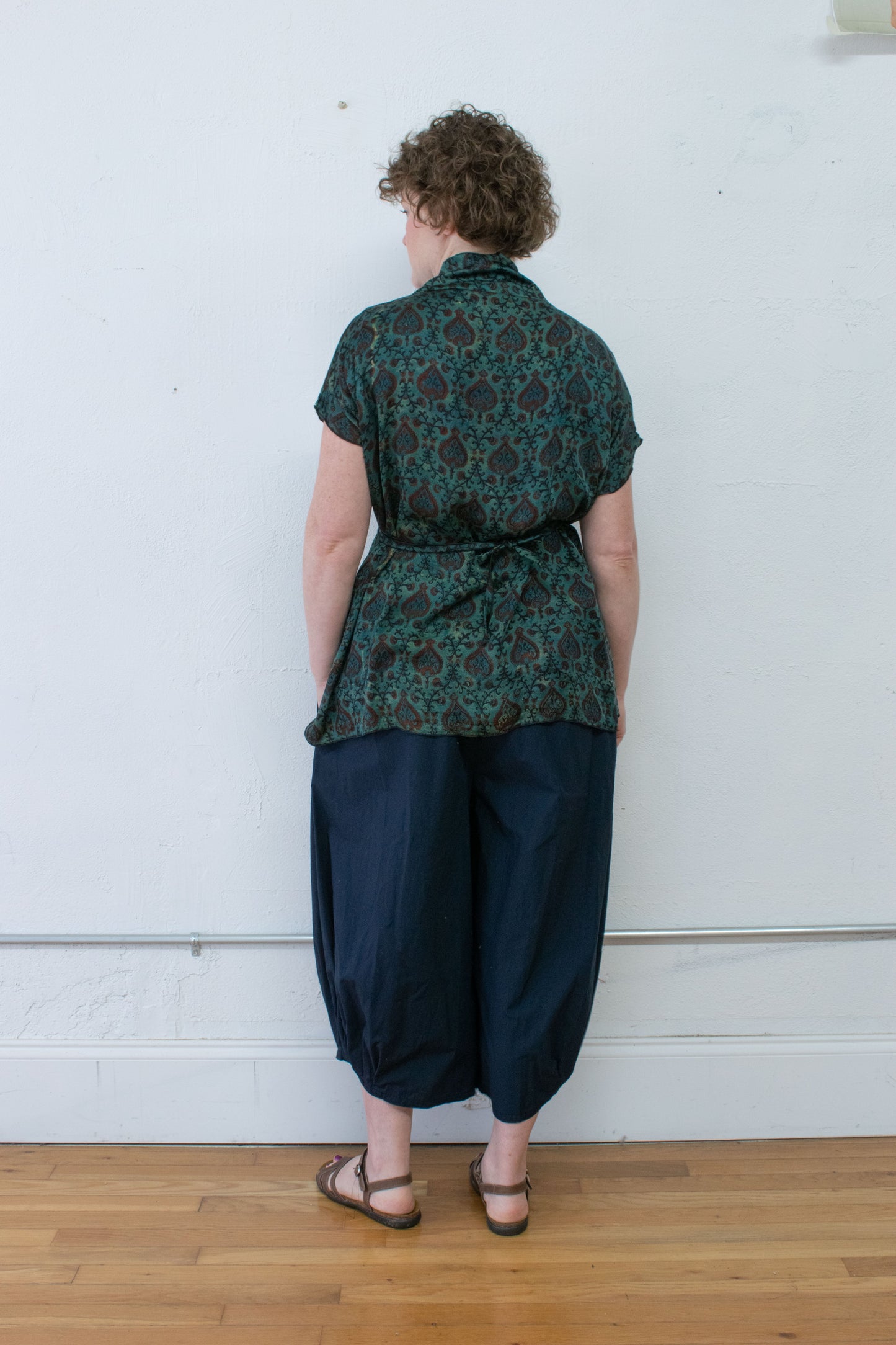 Ajrakh Zero-Waste Modal & Silk Uno Wrap Top