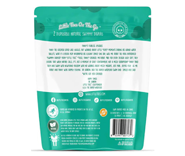 Little Toes® Natural Swim Diapers — On-the-Go 2 Pack