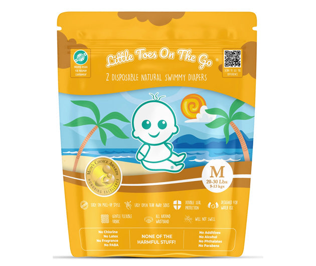 Little Toes® Natural Swim Diapers — On-the-Go 2 Pack