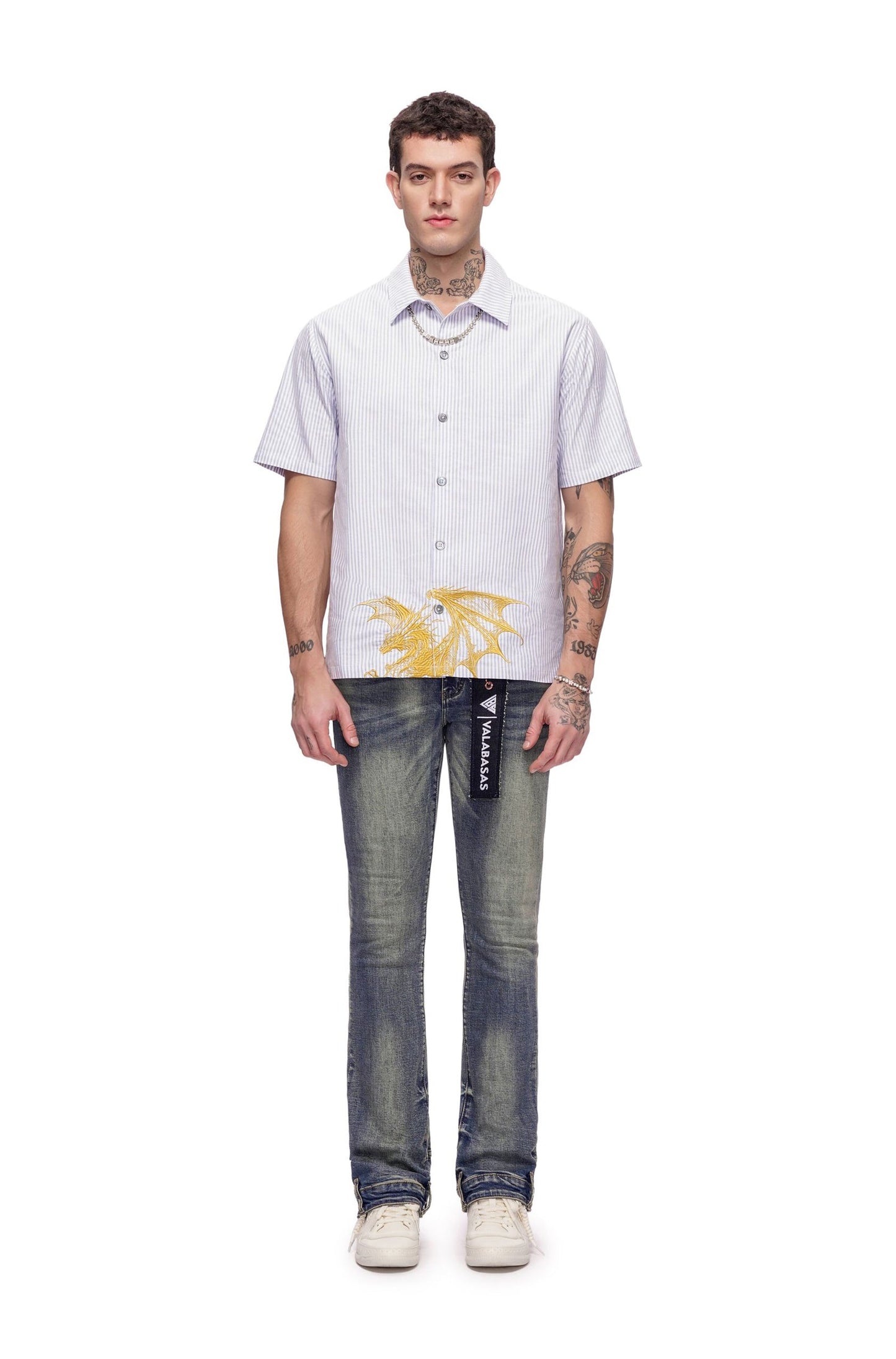 Valabasas Fugazi Button Down Shirt - White