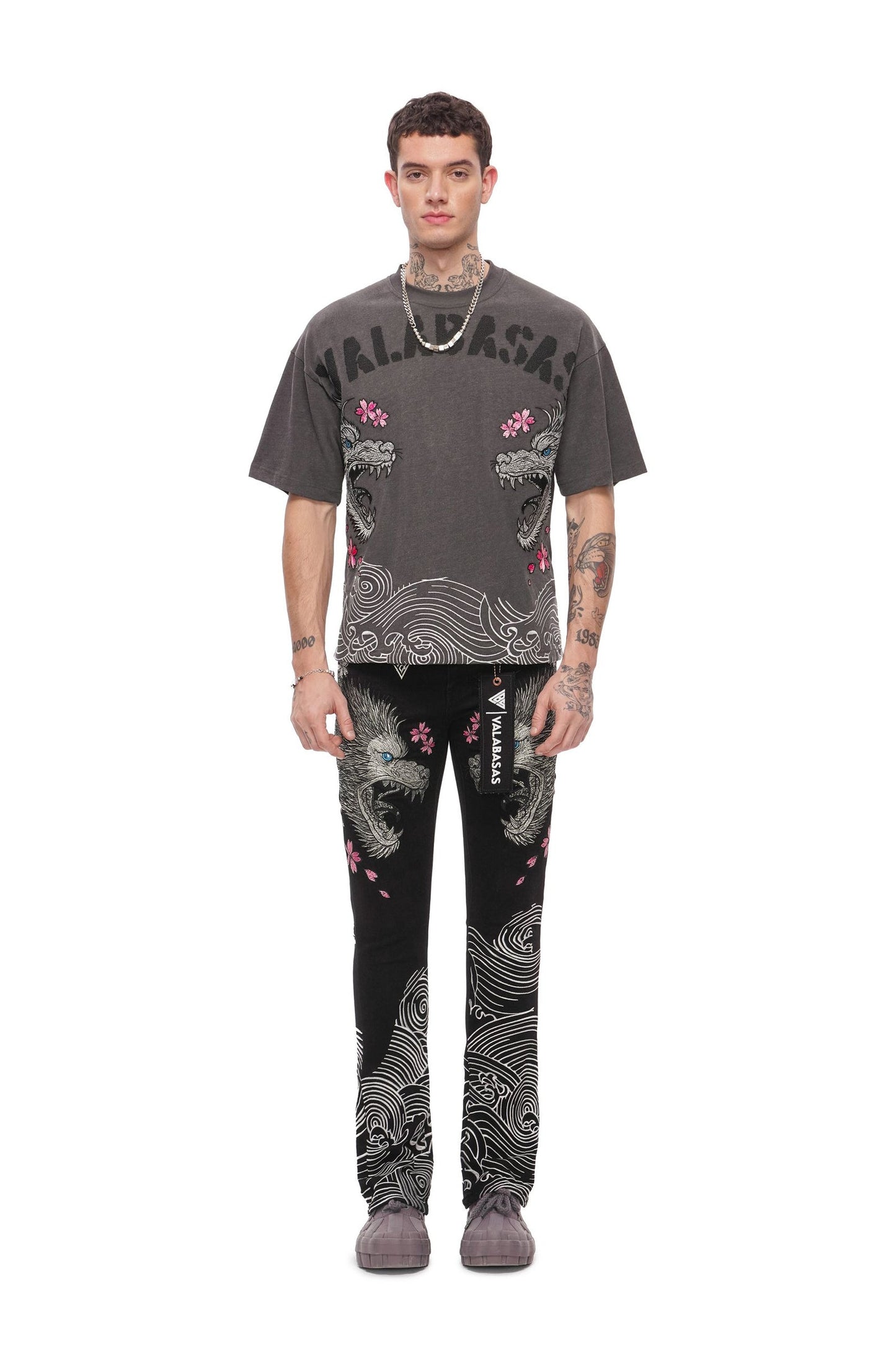 Valabasas Tenka Stacked Denim Jean - Jet Black