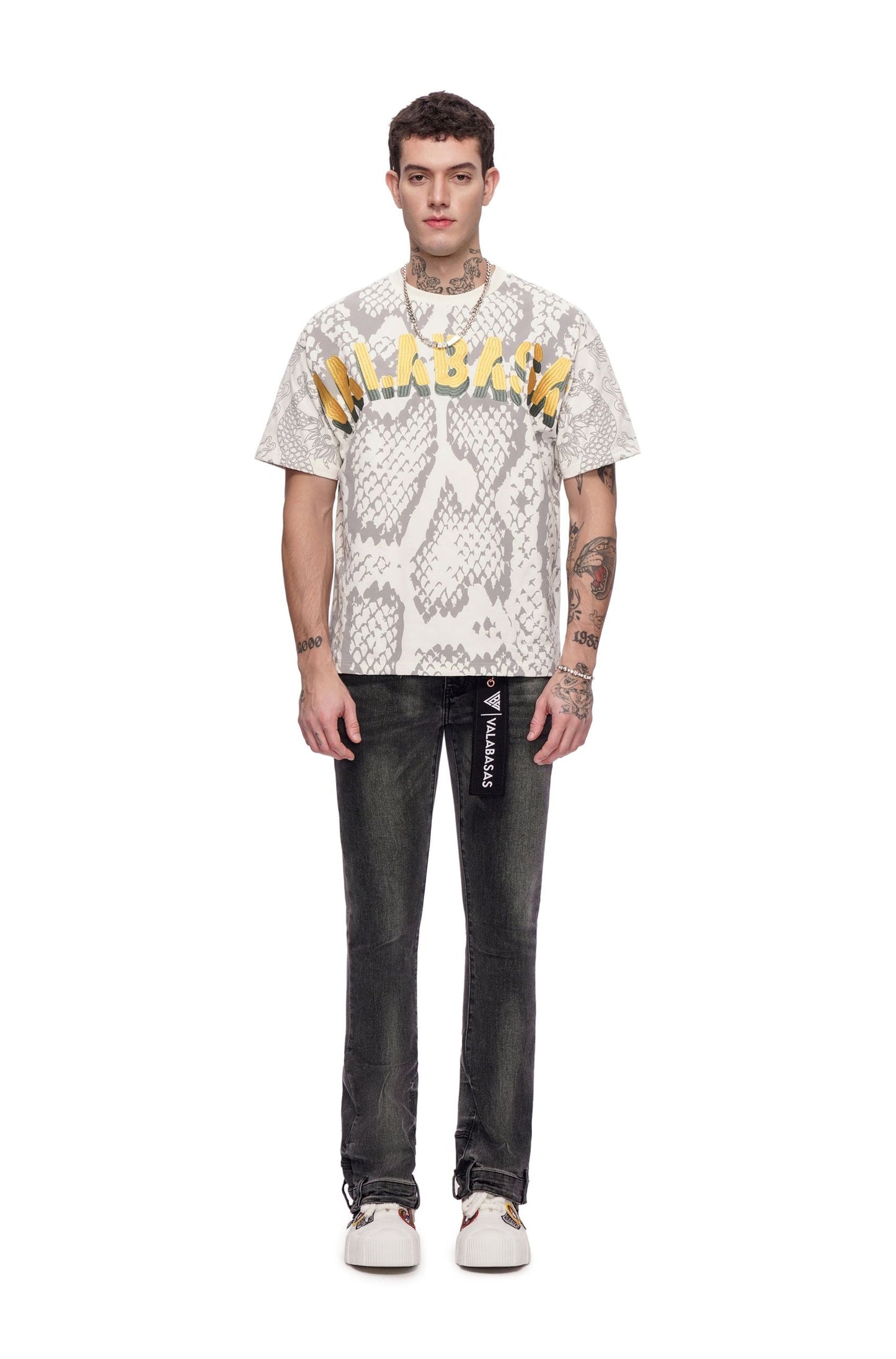 Valabasas Serpent Fade Tee - White
