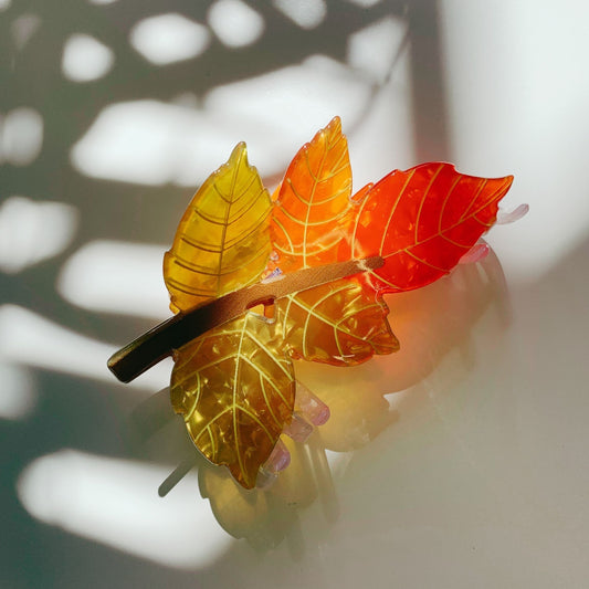 Velvet Claws Autumn Leaf Hair Clip