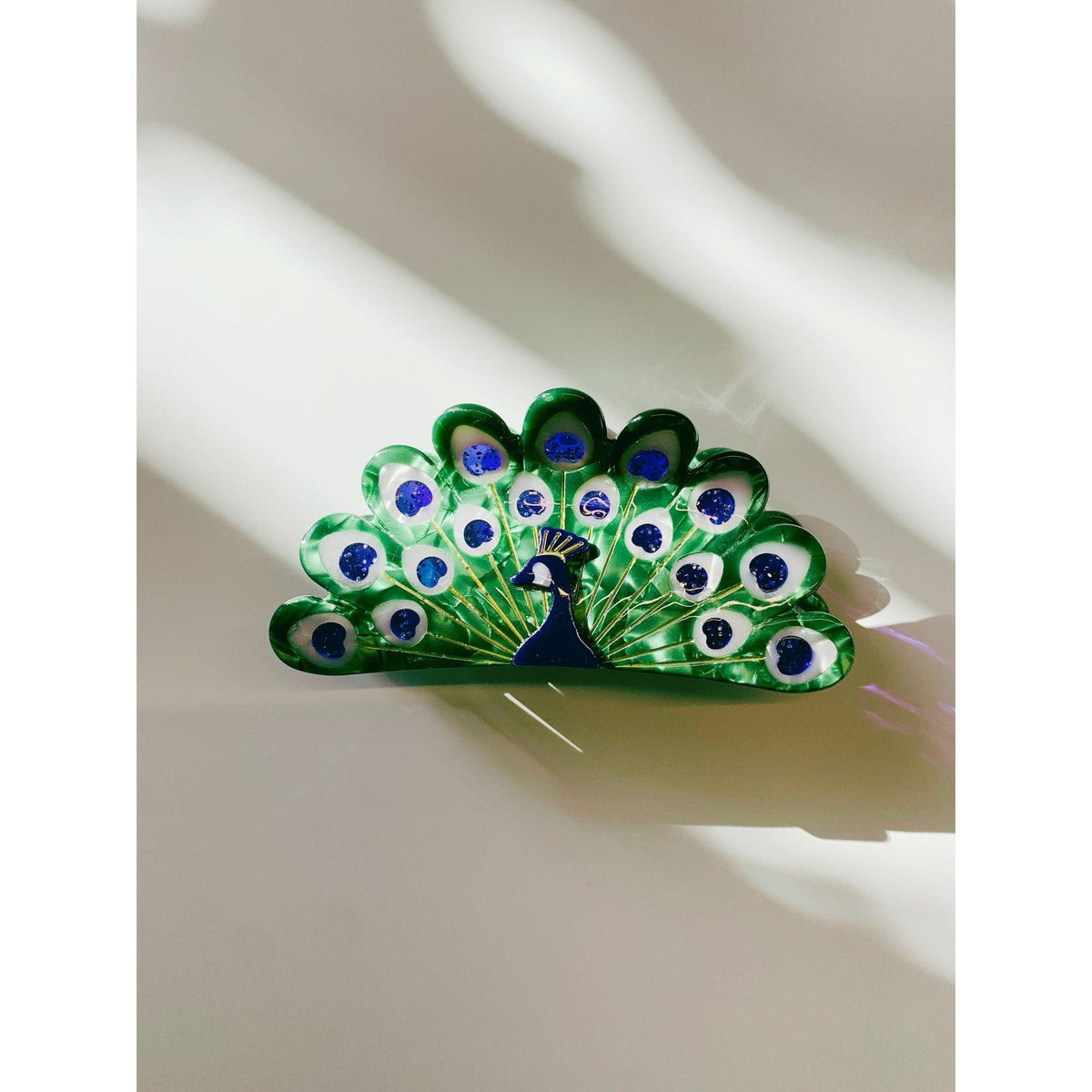 Velvet Claws Hair Clip | Gorgeous Peacock Hair Claw