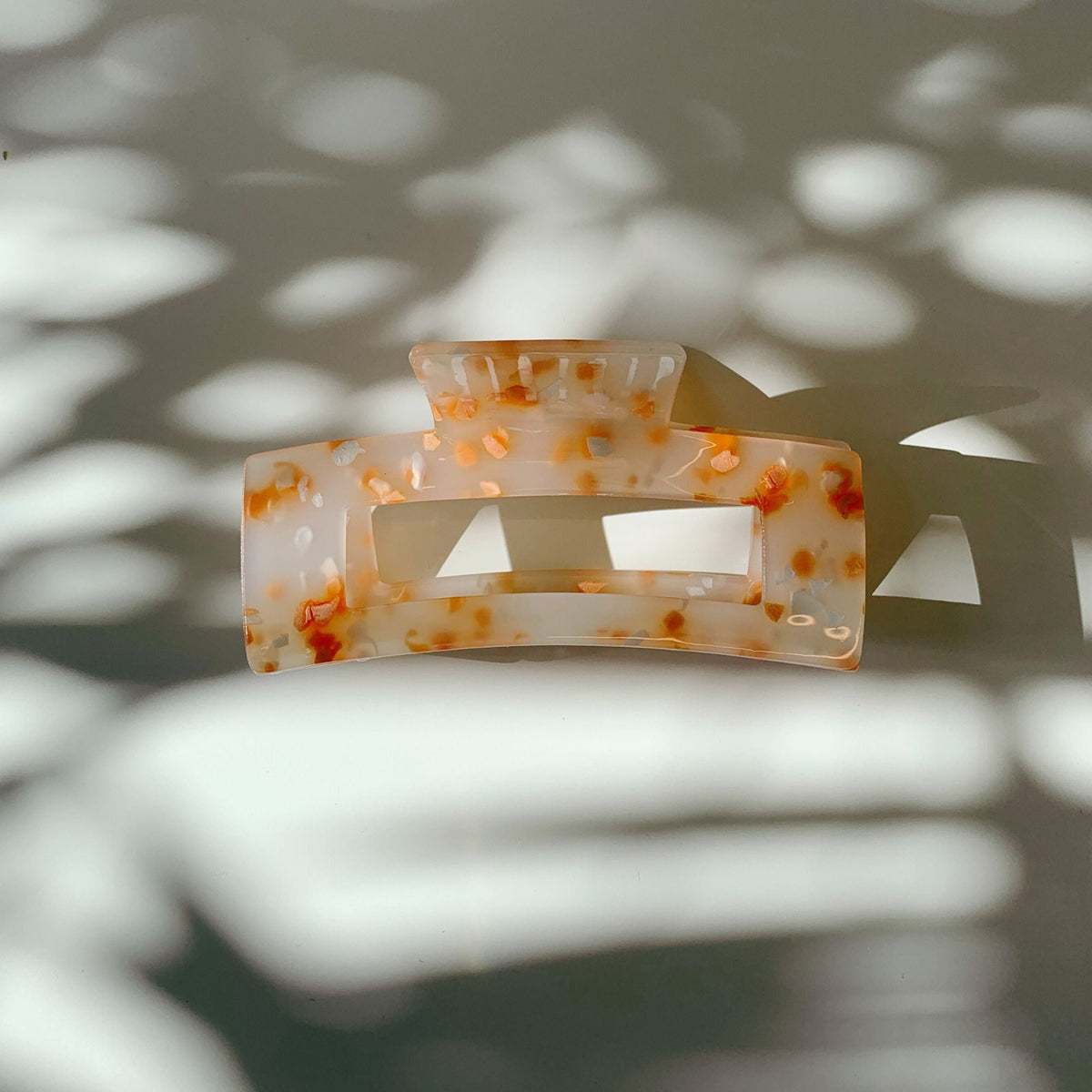 Velvet Claws Hair Clip | The Diana in Peach Confetti