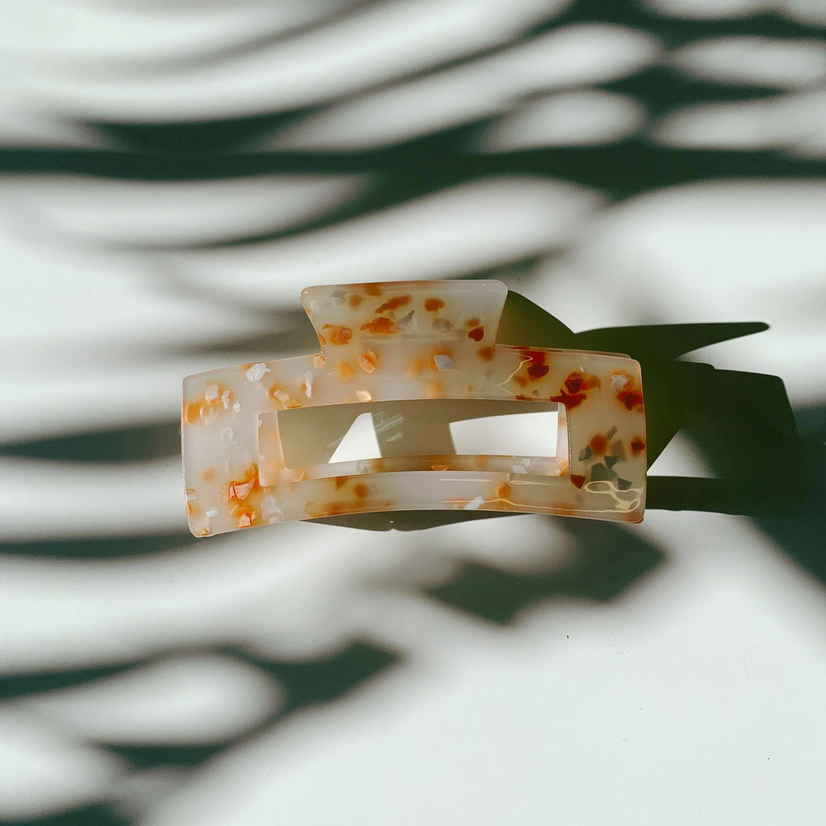 Velvet Claws Hair Clip | The Diana in Peach Confetti