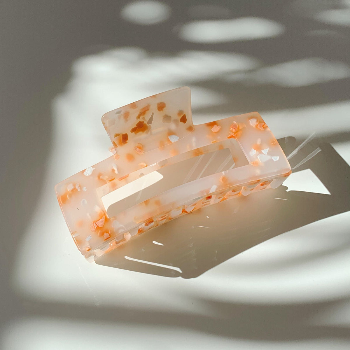 Velvet Claws Hair Clip | The Diana in Peach Confetti