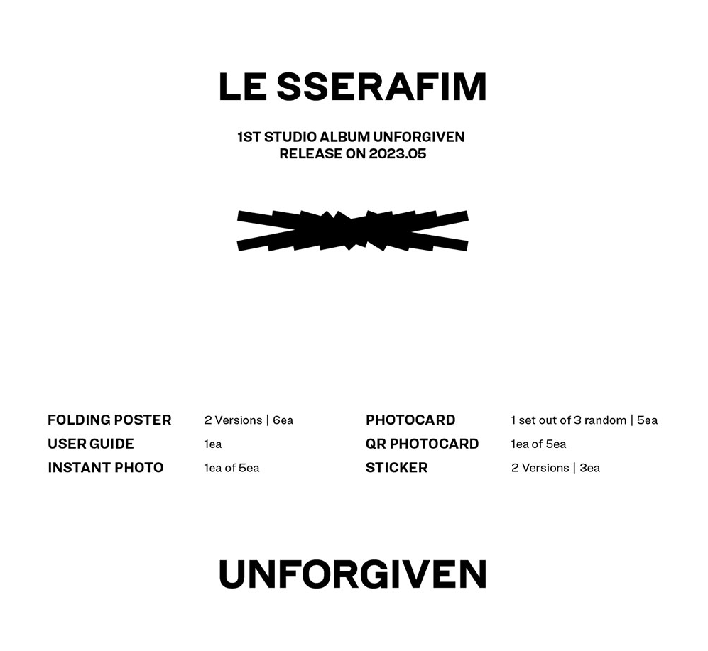 LE SSERAFIM 1st Studio Album - Unforgiven (Weverse Albums Ver)