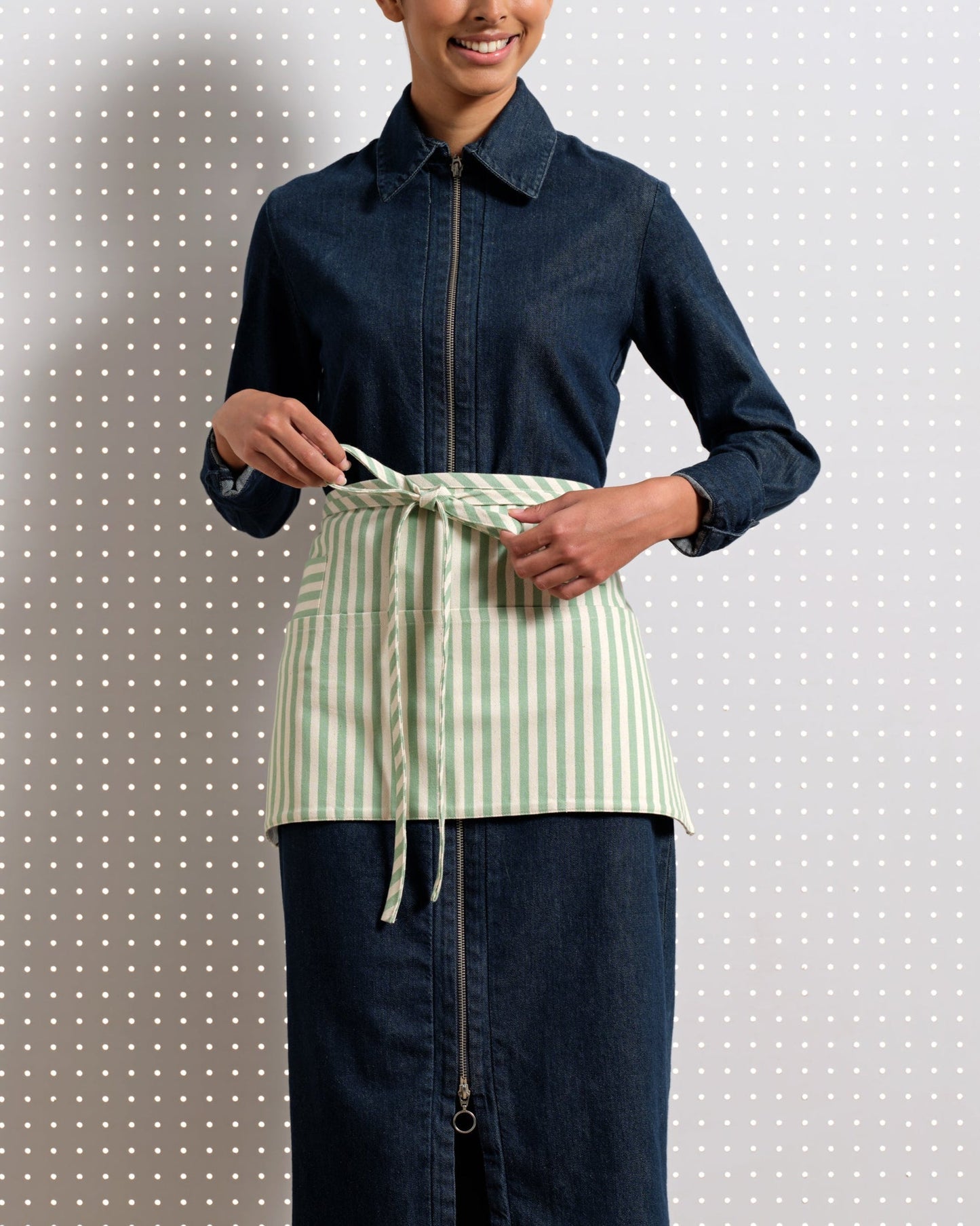 Waist Apron  - Striped Twill