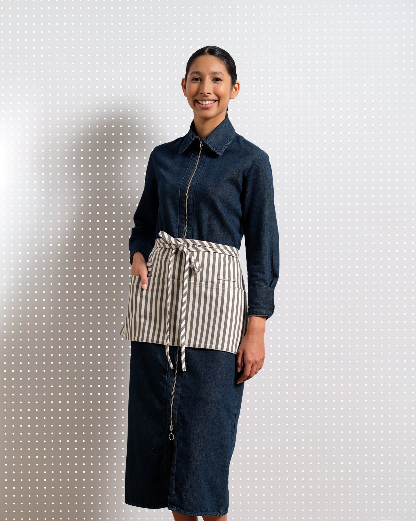 Waist Apron  - Striped Twill