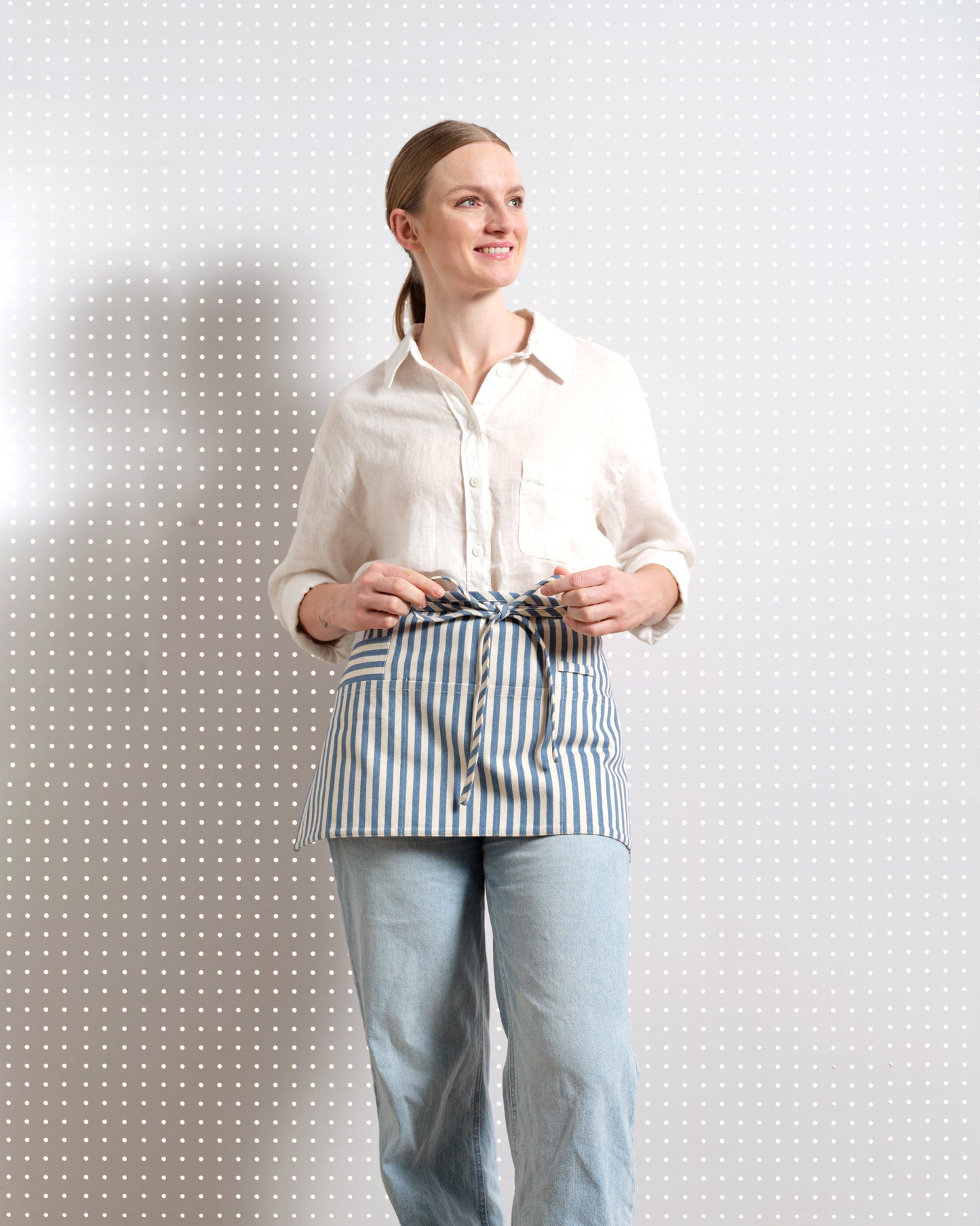Waist Apron  - Striped Twill