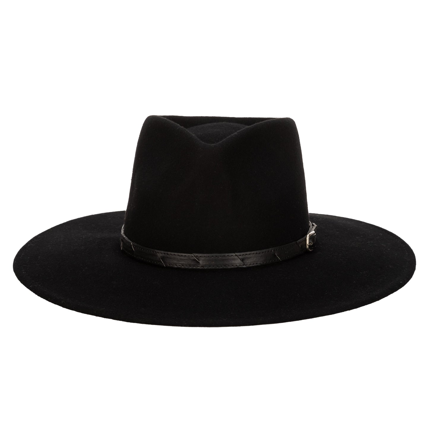 Flameworthy - Women's Felt Fedora W/ Belted Sliced Band