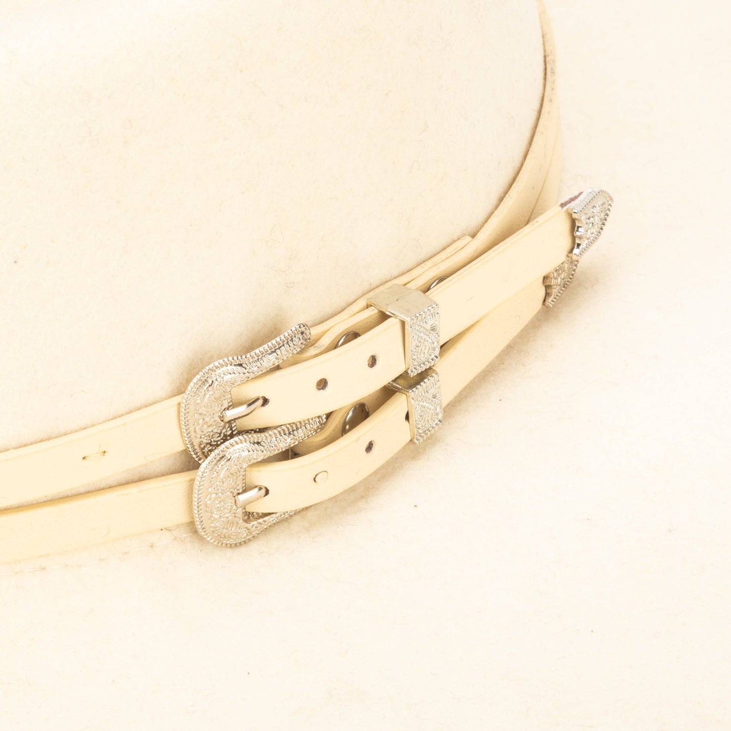 Ella - Women's Telescope Boater W/ Double Western Belt Band