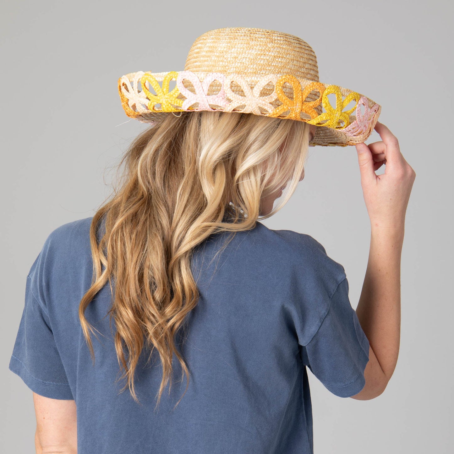 Positano - Women's Turned Up Kettle Brim with Open Weave