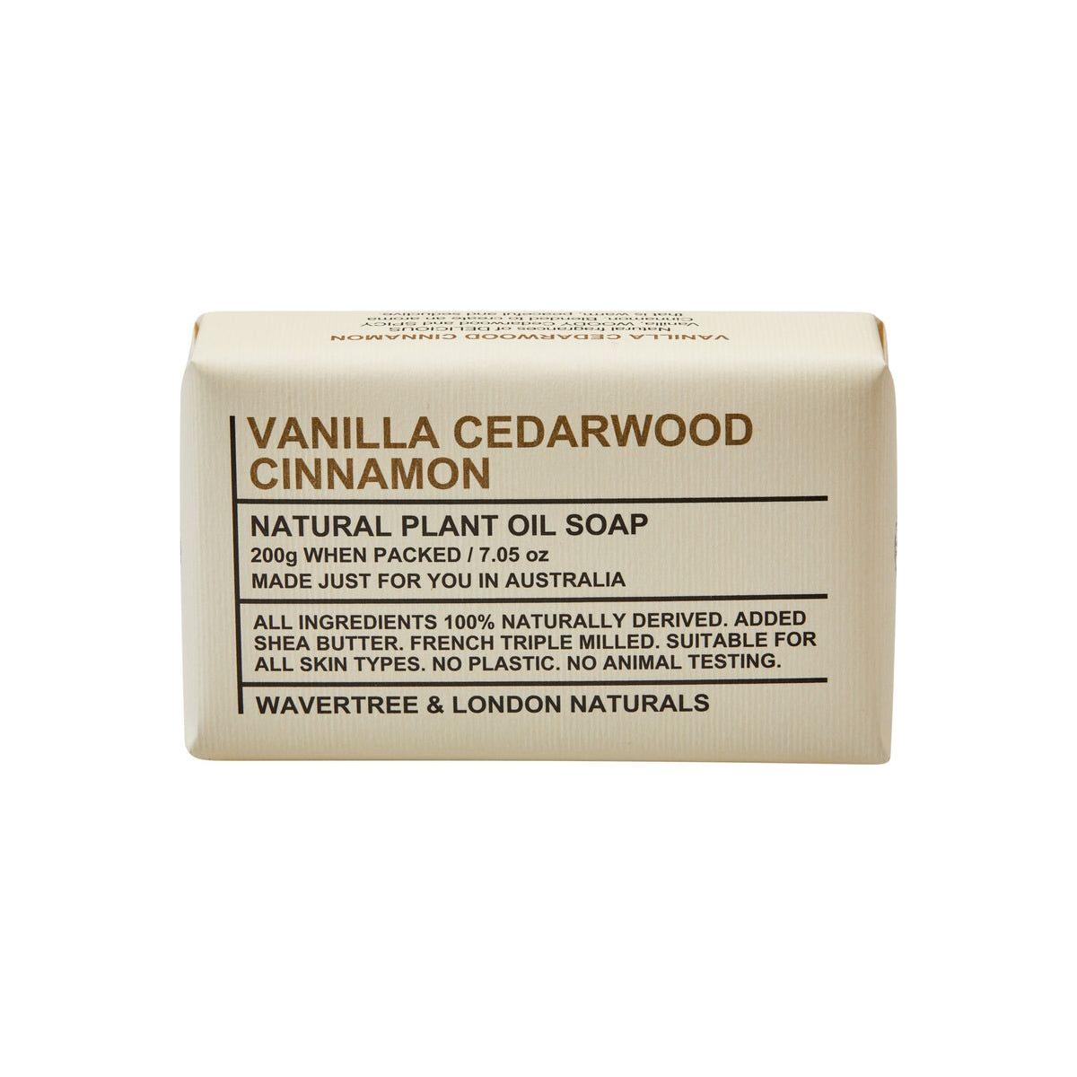 Wavertree & London Vanilla Cedarwood Cinnamon Natural Soap 7 Oz