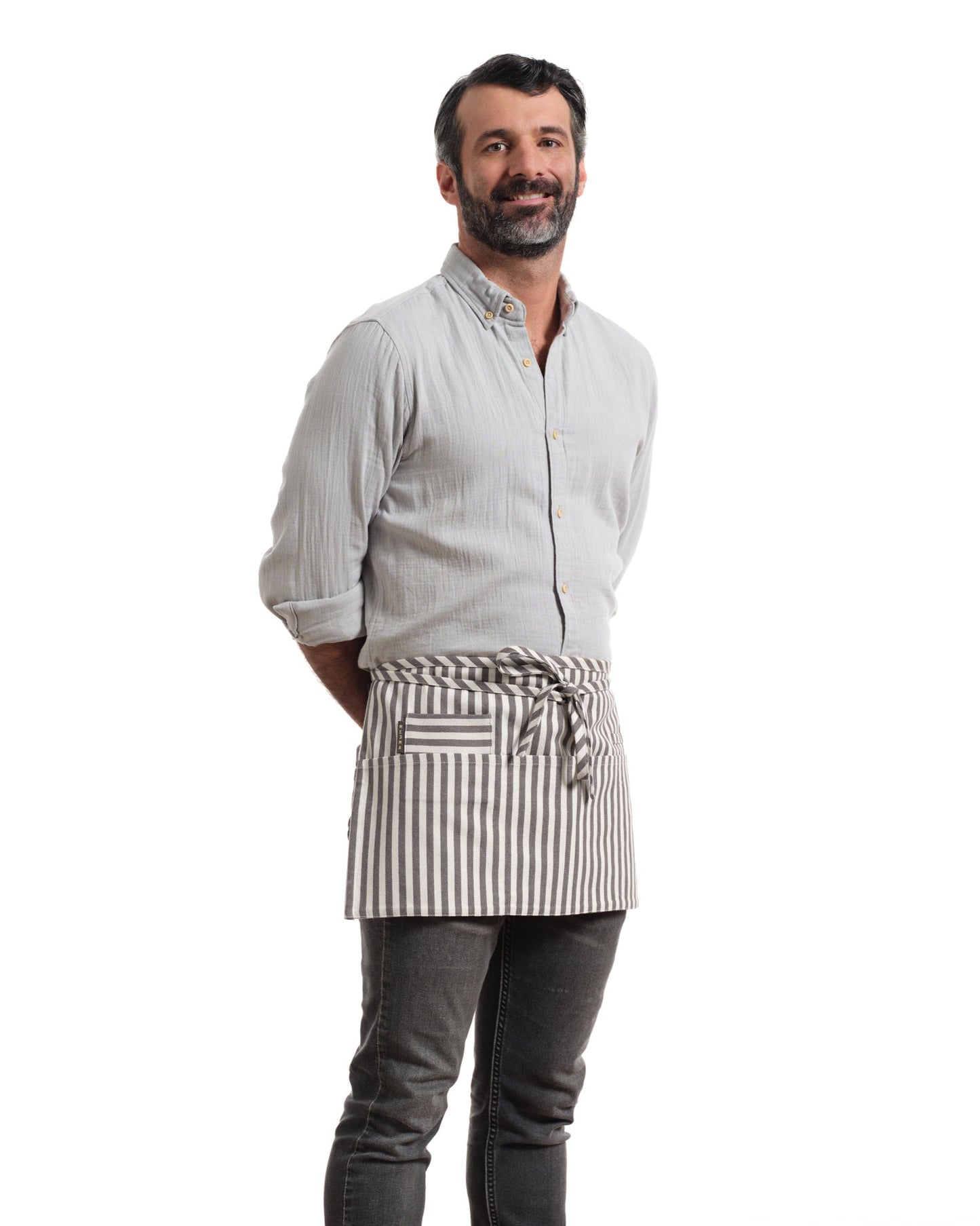 Waist Apron  - Striped Twill