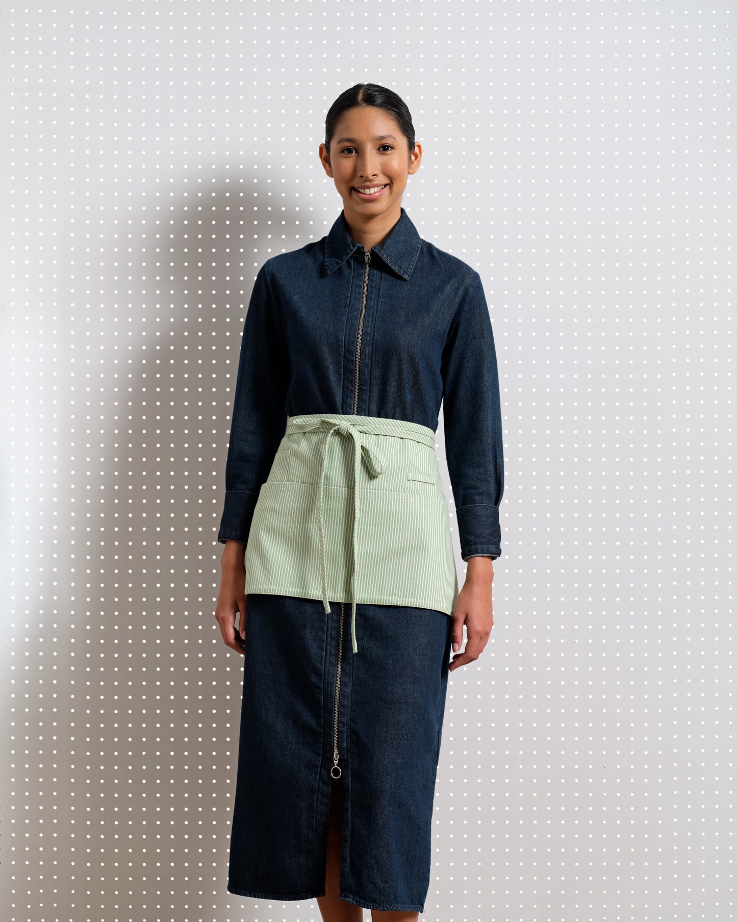 Waist Apron  - Twill Pinstriped