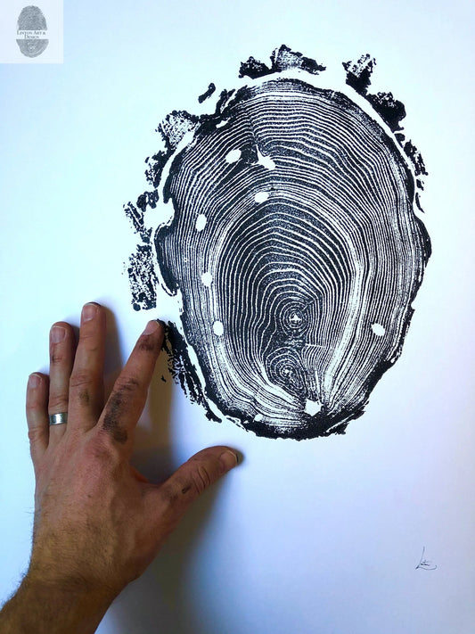 Walden Pond Print, Massachusetts Tree Ring Print - 18x24 print - Signed Original