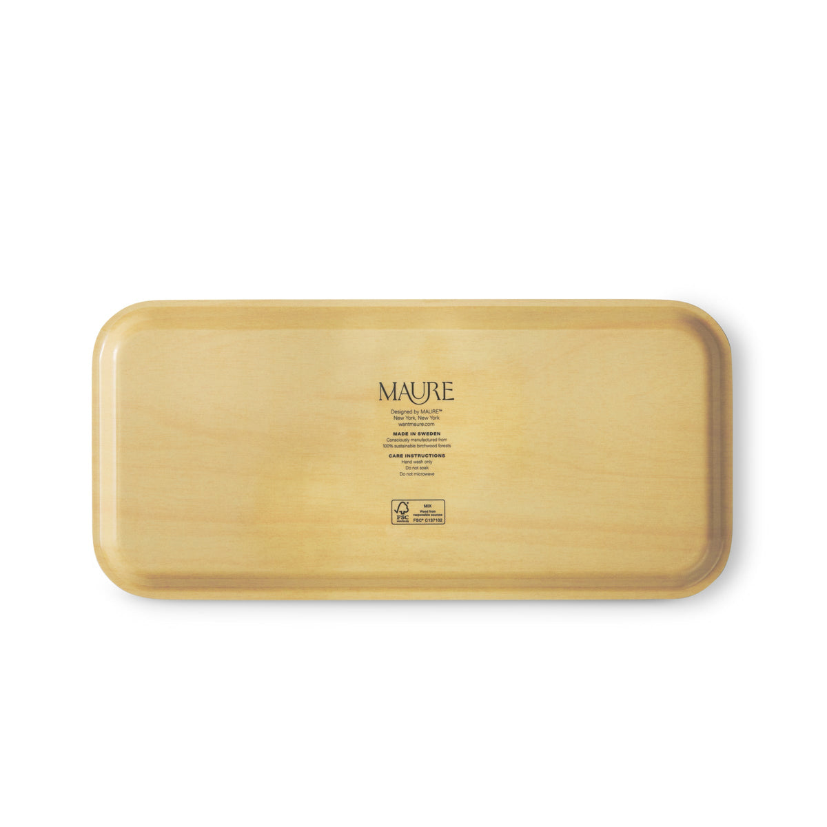 Snowbirds Narrow Birchwood Small Decorative Tray
