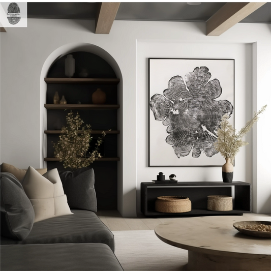 Western Red Cedar Woodcut Print • Oregon Coast Tree Ring Wall Art • PNW Nature Art 24×48″ Hand-Printed