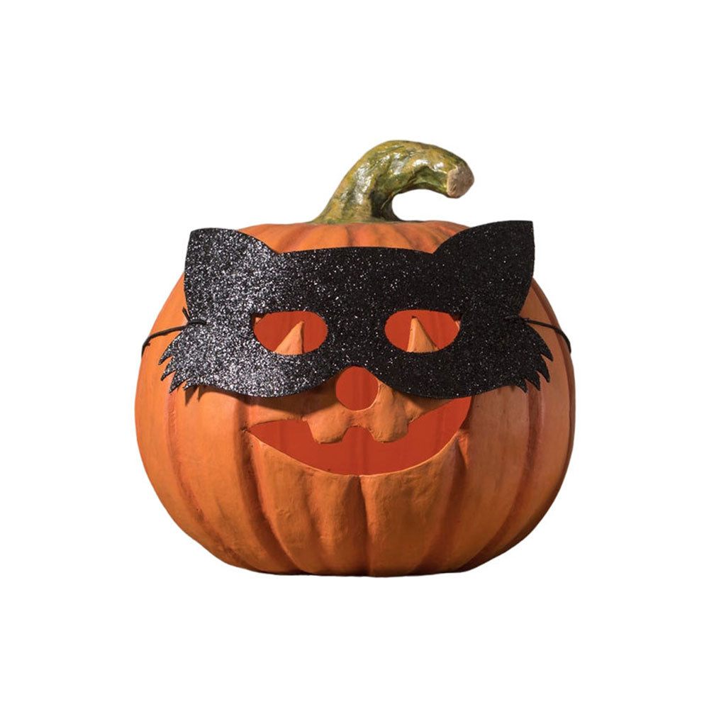 Cat Masquerade Pumpkin by Bethany Lowe Designs - Osadia Concept Store