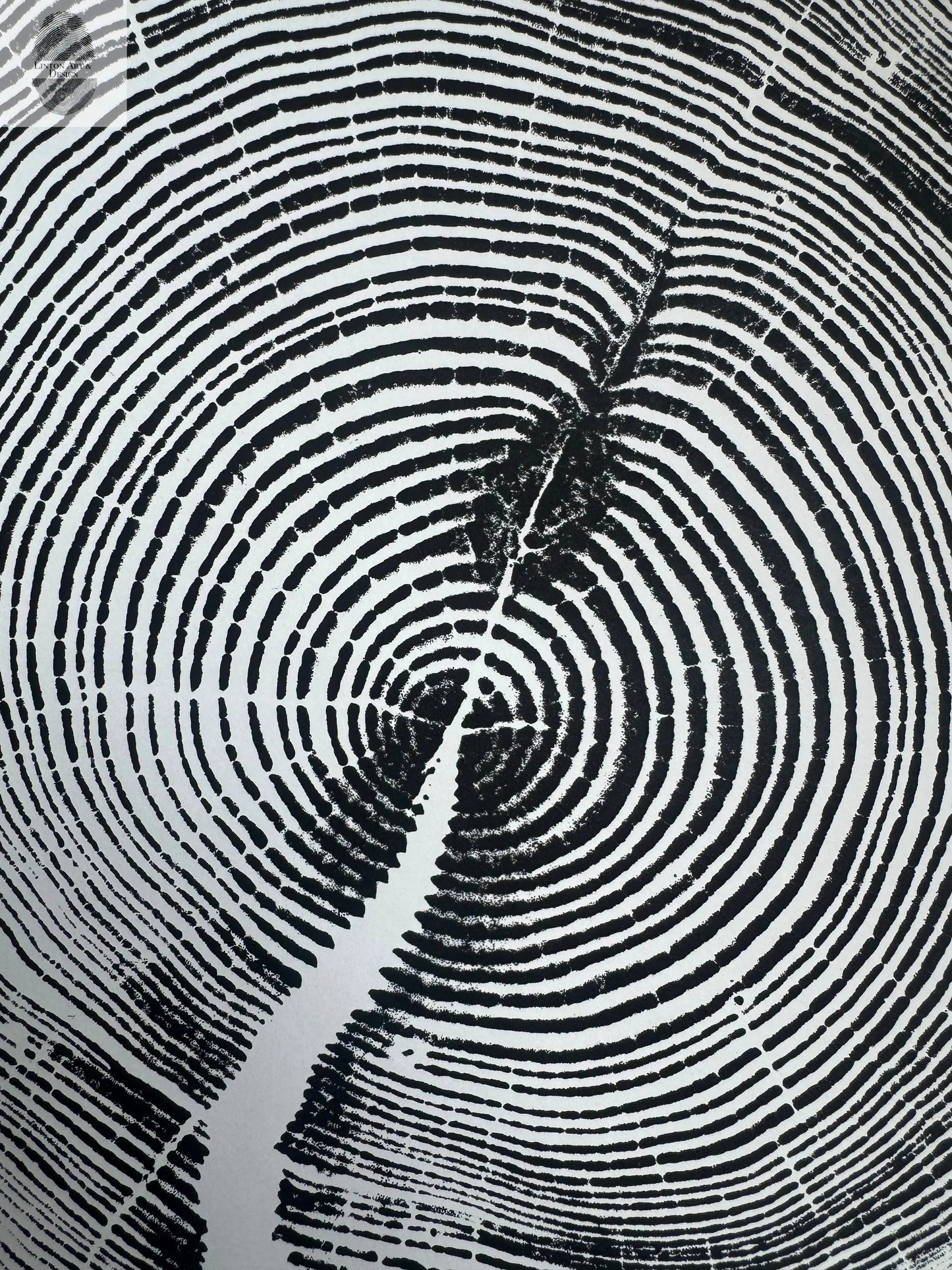 White Pine Tree Ring Impression – Taylor County, WI – 18x24 Signed Artwork