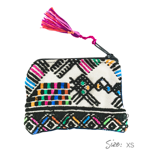 Maya Up-cycled Huipil Cosmetic One-of-a-Kind Bag (X-Small) - Guatemala - Osadia Concept Store