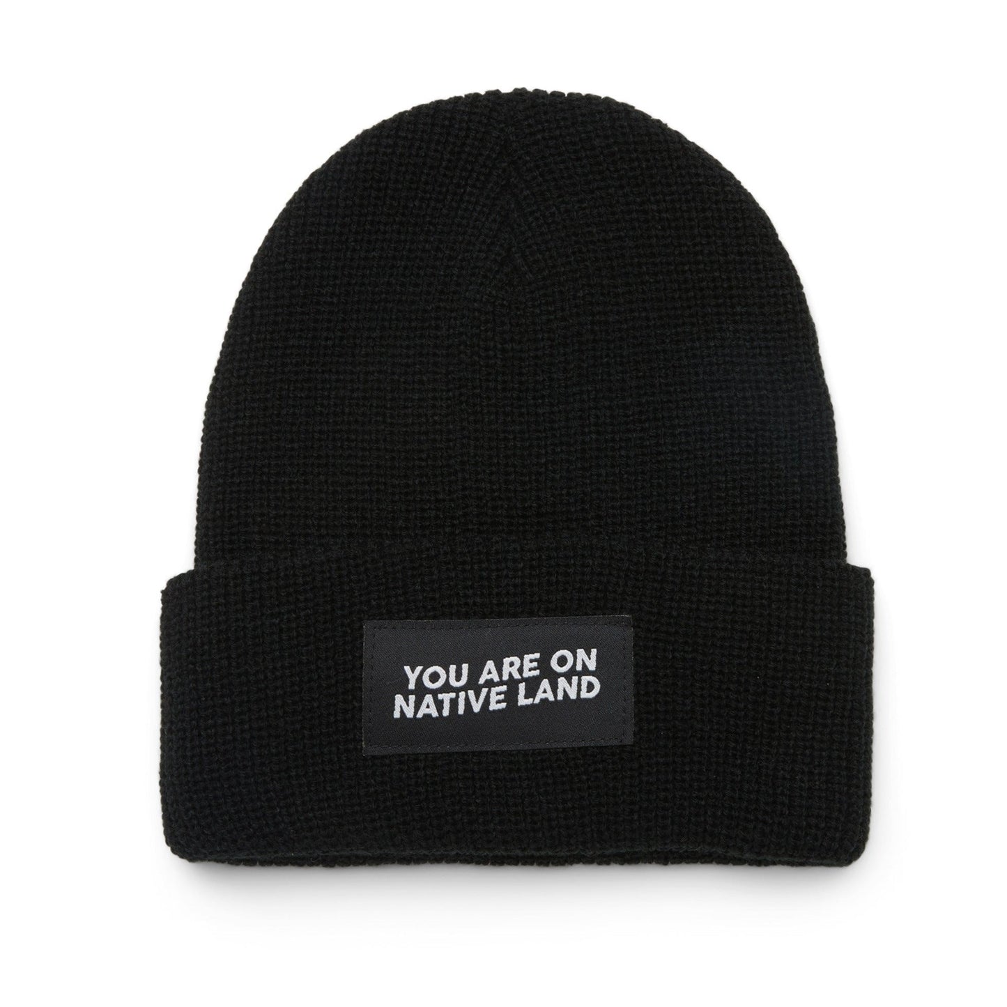 'YOU ARE ON NATIVE LAND' RIBBED BEANIE - Osadia Concept Store