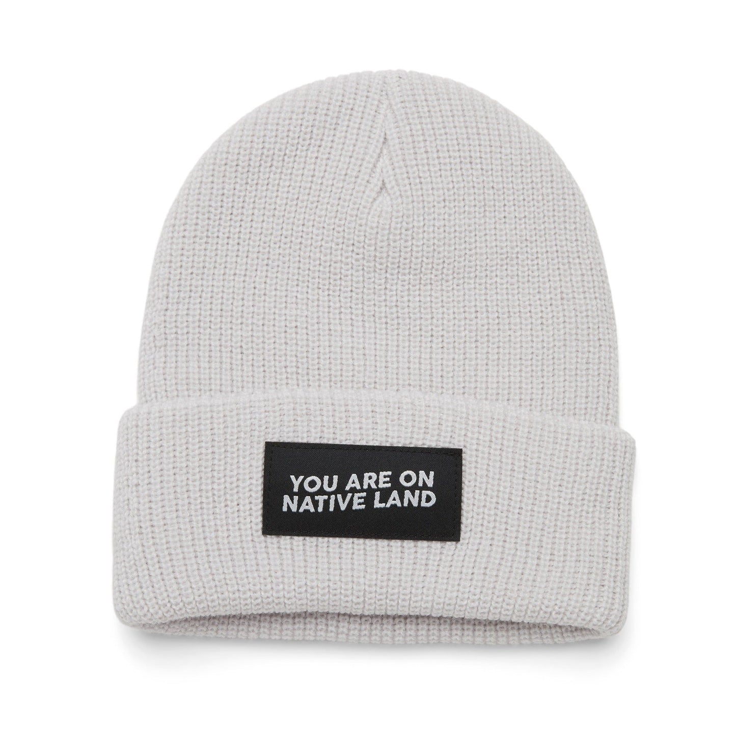 'YOU ARE ON NATIVE LAND' RIBBED BEANIE - Osadia Concept Store