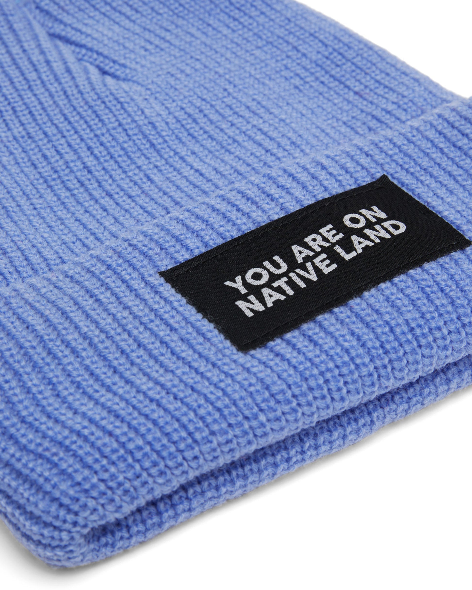 'YOU ARE ON NATIVE LAND' RIBBED BEANIE - Osadia Concept Store