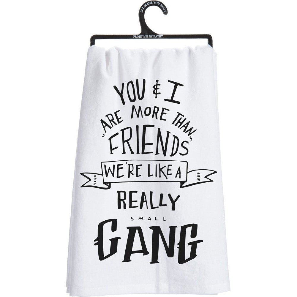 You & I Are More Than Friends Dish Towel and We'll Always Be Best Friends Mug Bundle