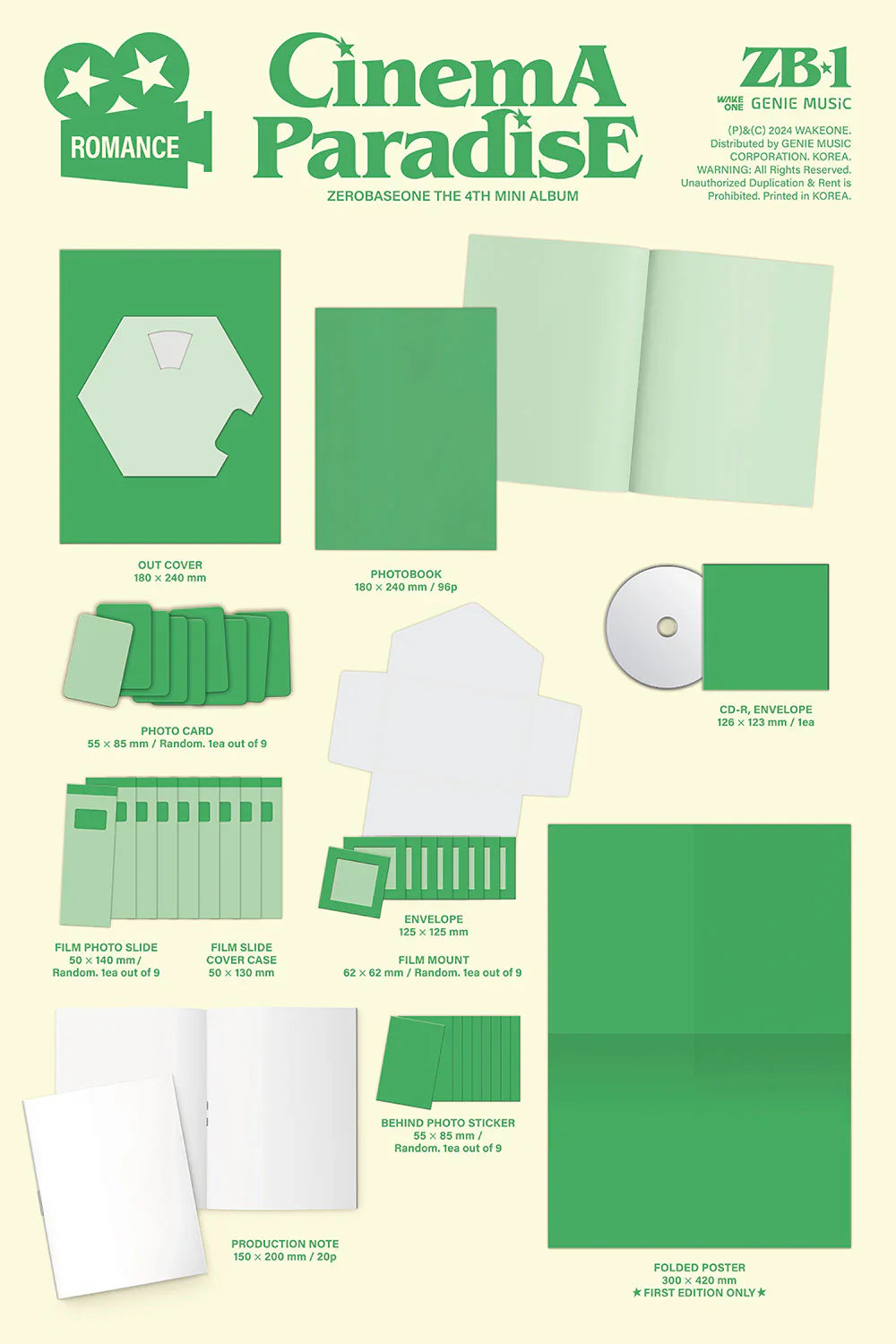 Zerobaseone - Cinema Paradise The 4th Mini Album (Photobook Set)