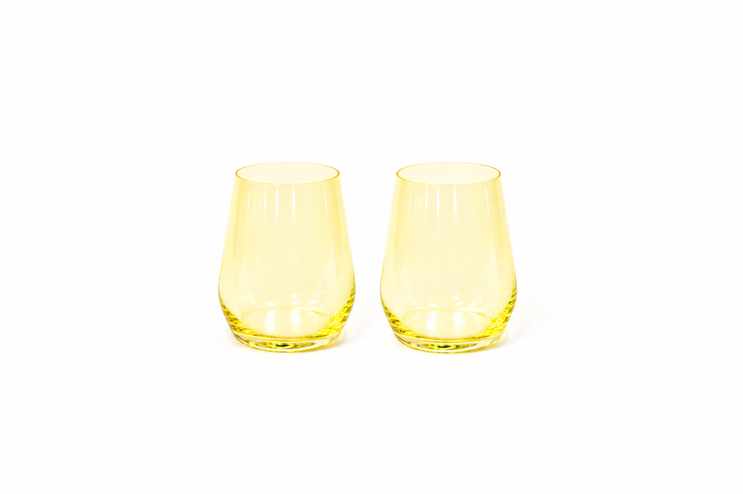Lemon Drop - Colored Wine Glass