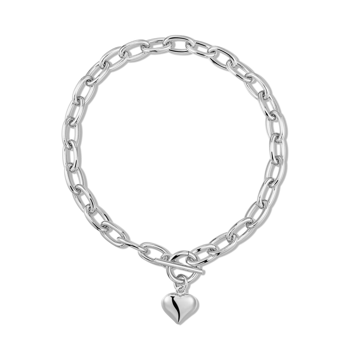 Alana Puffy Heart Charm Necklace