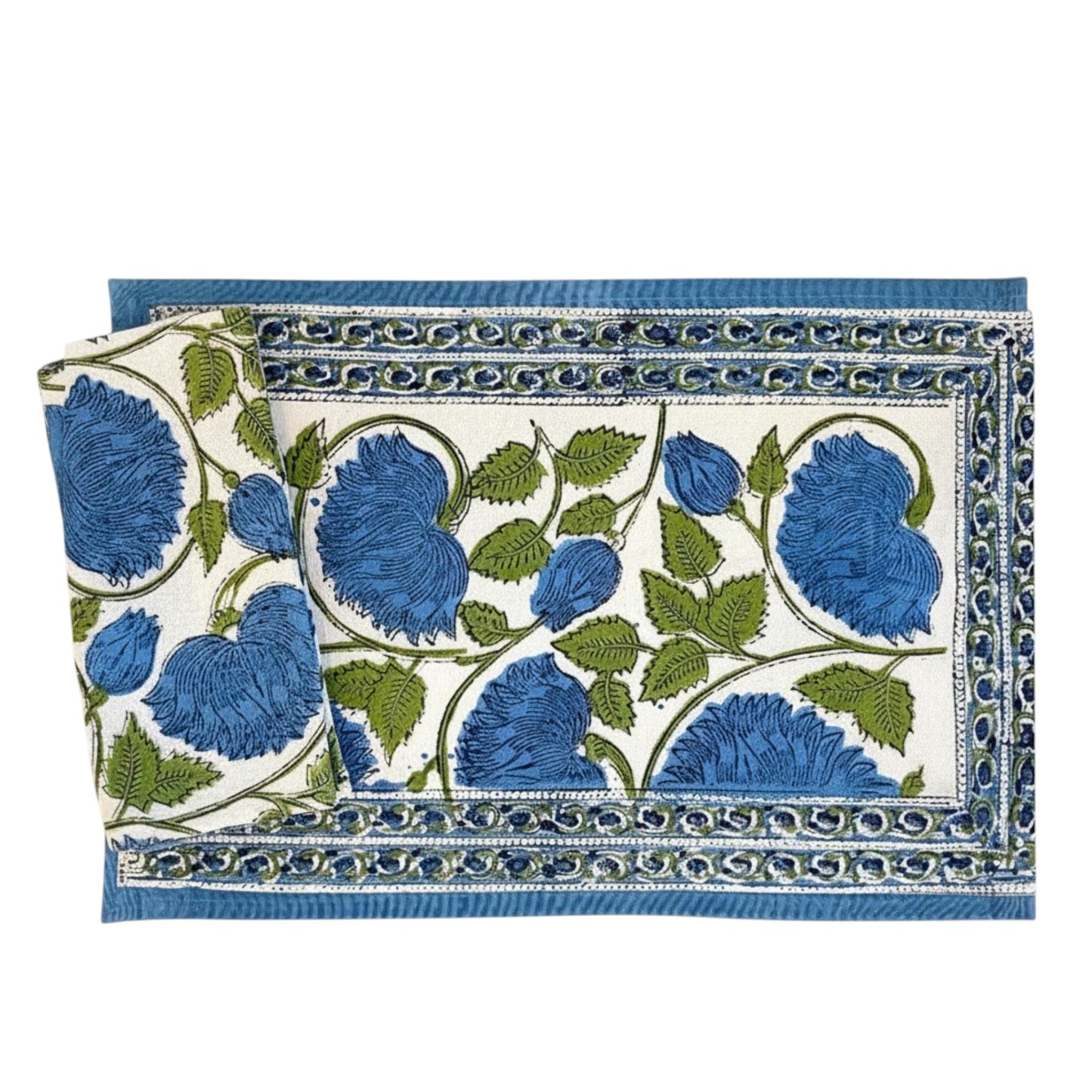 S/4 Hand Block Print Placemat & Napkin