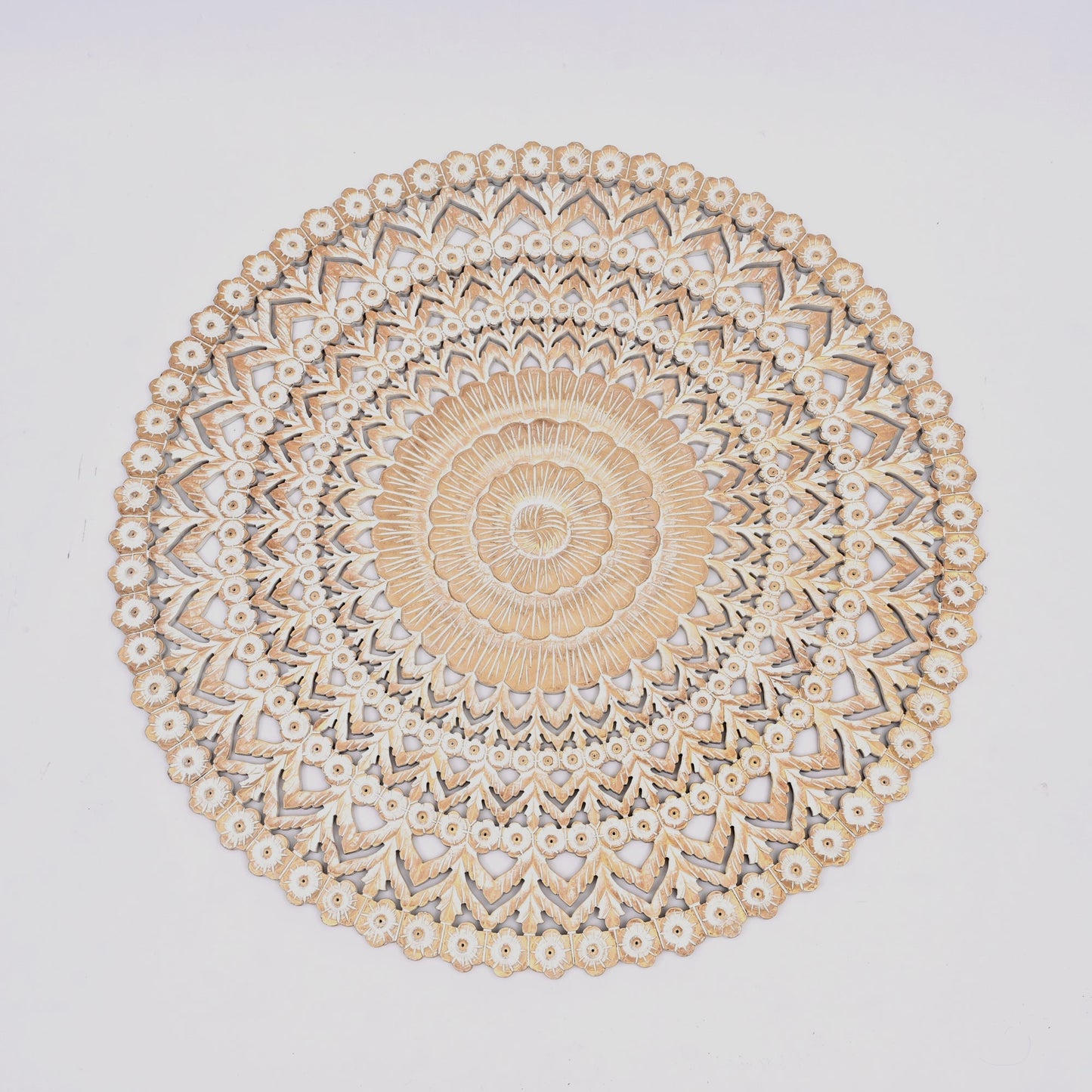 Wooden Floral Hand Carved Mandala