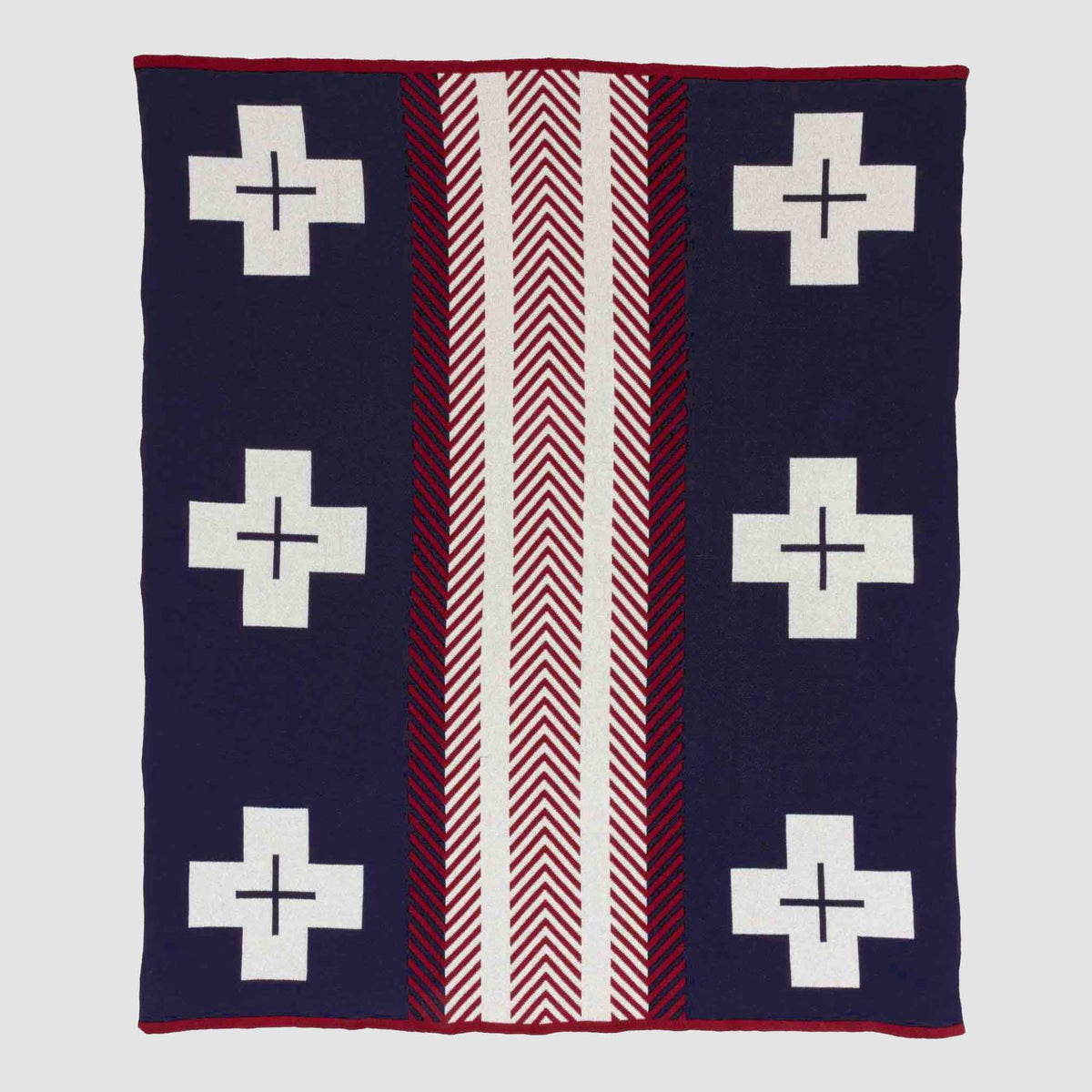 Heritage Trail - Cotton Sustainable Knit Geometric Throw Blanket