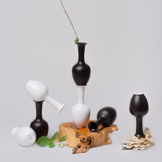 Semi-Matte Porcelain Mini Lotus Vase