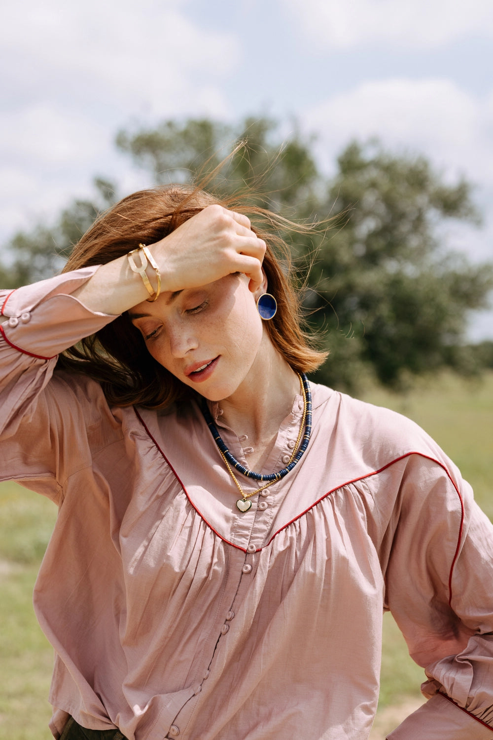 Halo Earrings, Deep Indigo