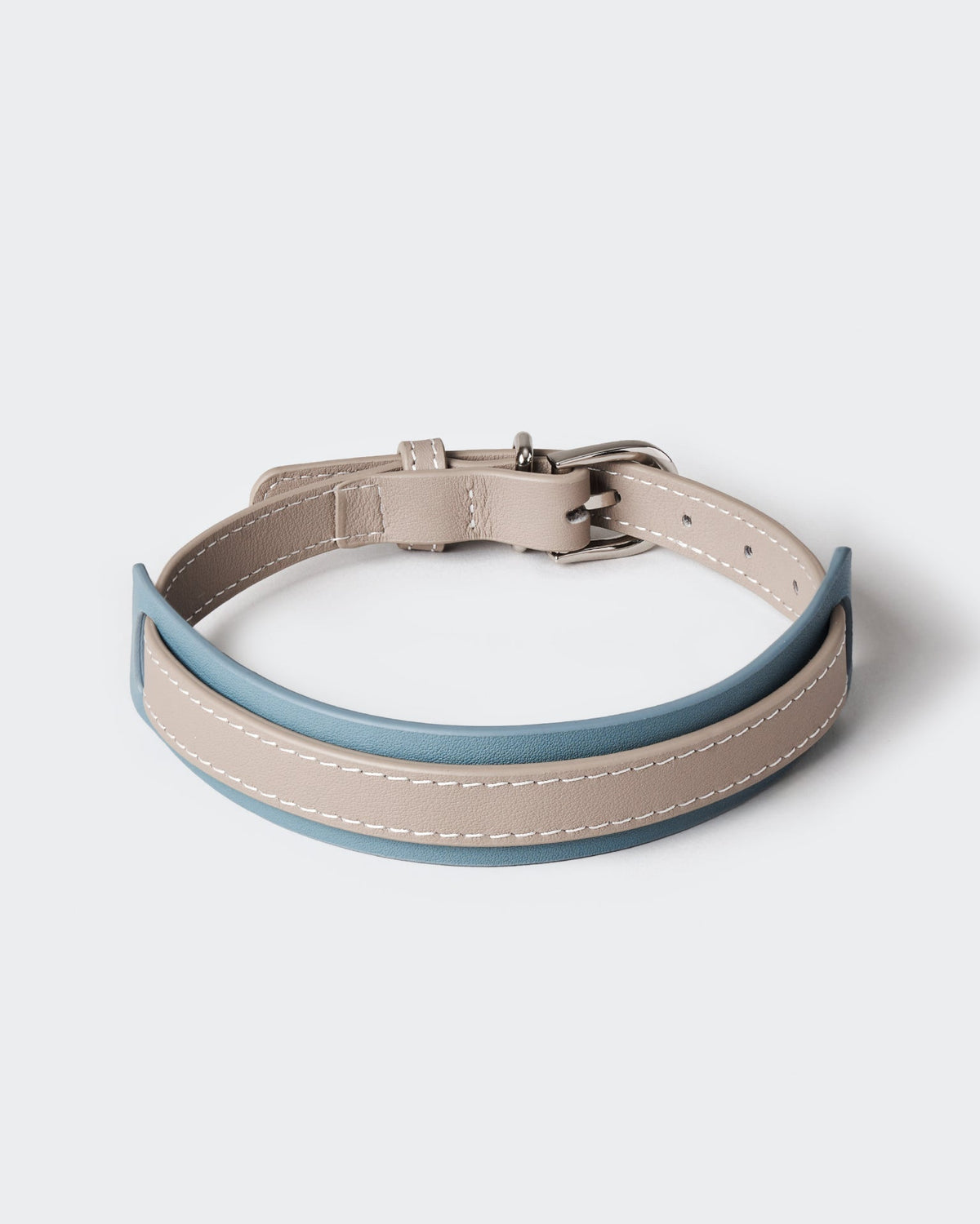 The Ornata Leather Dog Collar | Stormy Teal