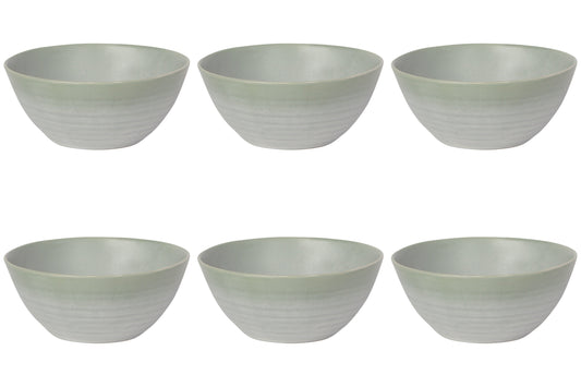 Set of 6 Aquarius Sage Bowl 4.5 inch