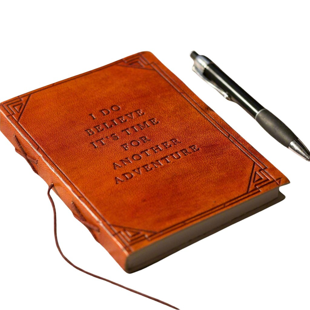 Another Adventure Quote Leather Journal
