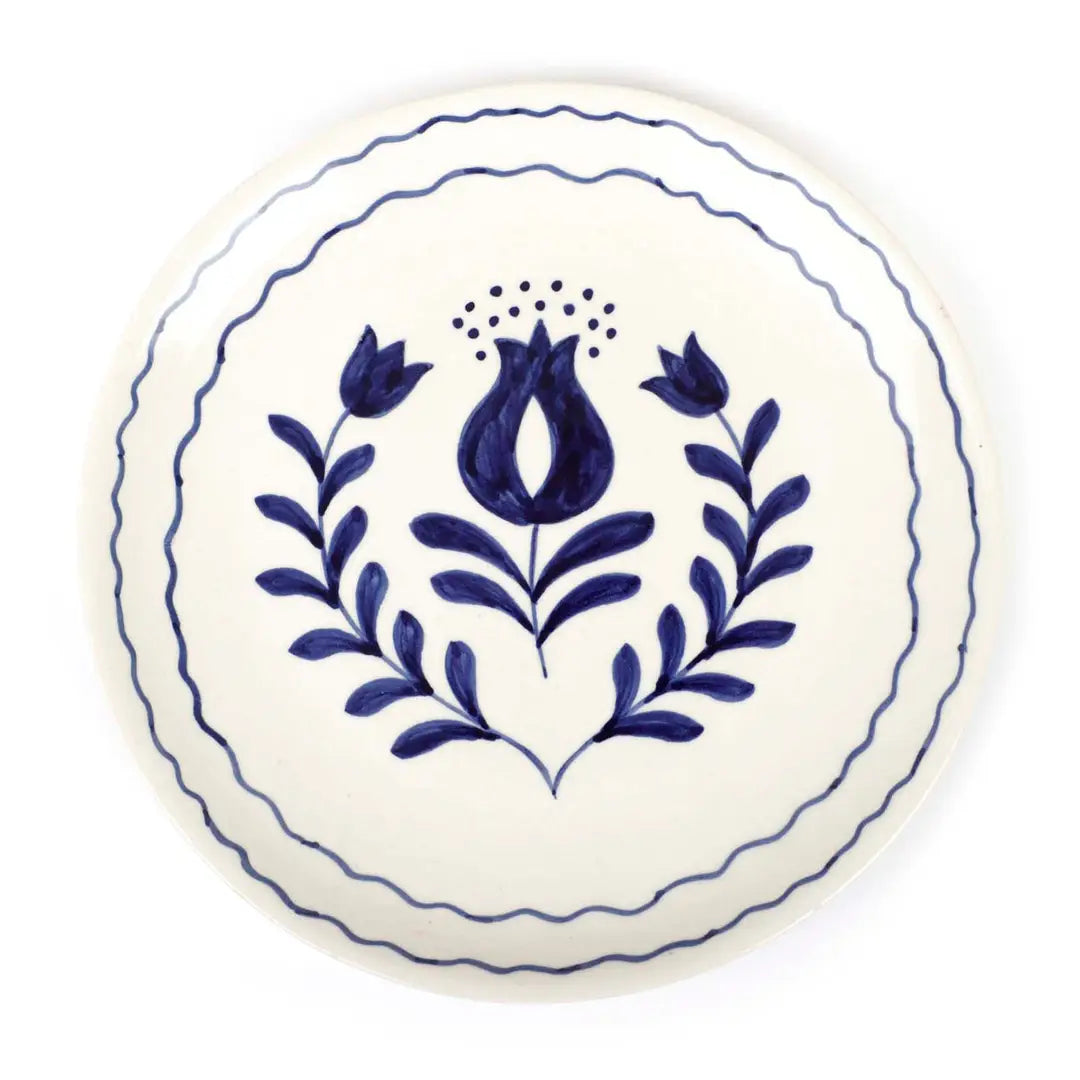 S/4 Blue Anaar Ceramic Coffee Cup & Side Plate