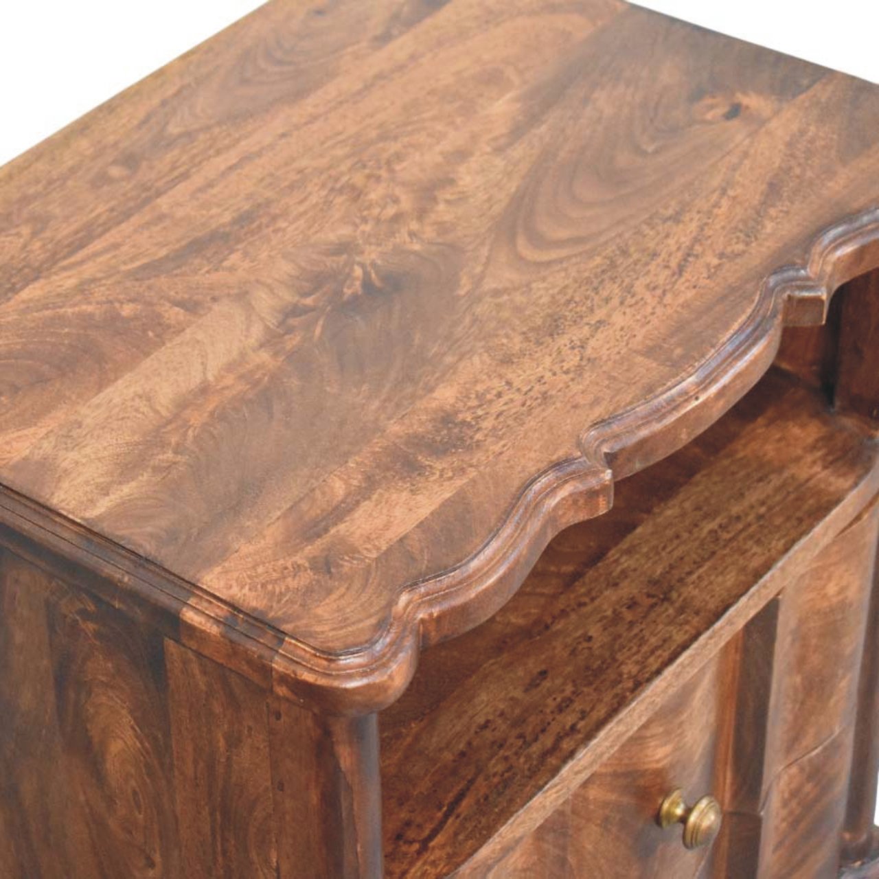 Solid Wood 2-Drawer Bedside Table