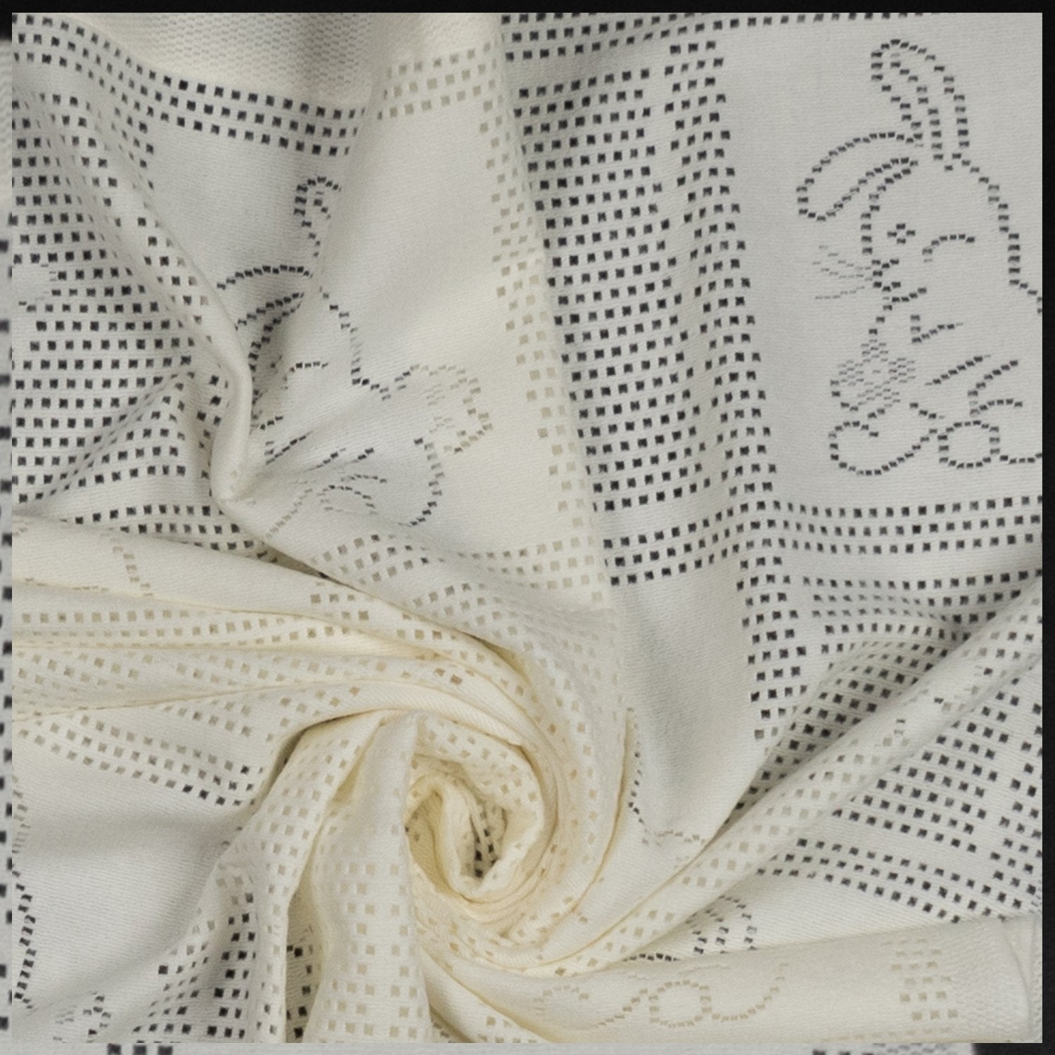 Southampton Home Lace Weave Bunny Baby Blanket ~ Ivory ~ - Osadia Concept Store